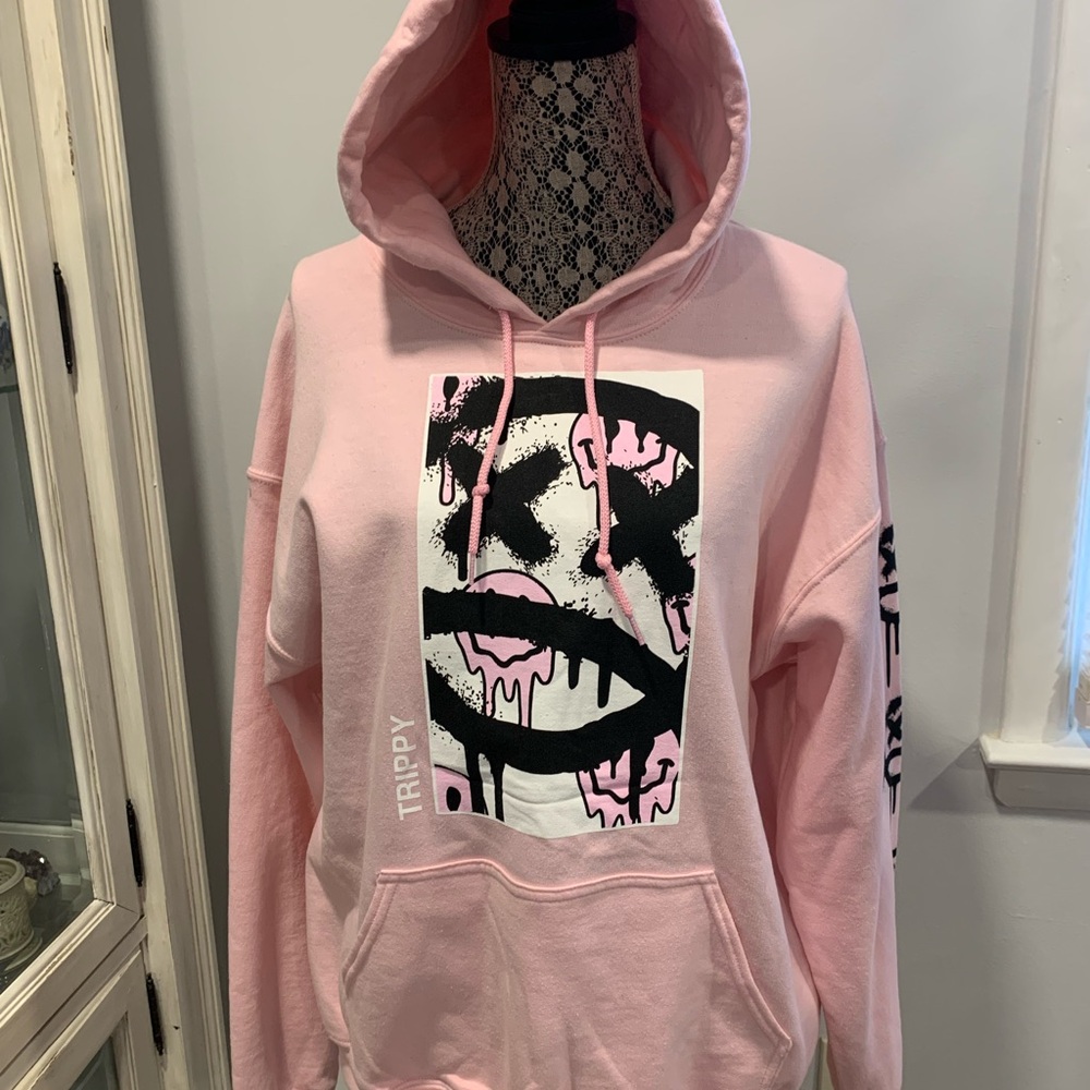 Popular Poison Pastel Pink Graphic Sweatshirt